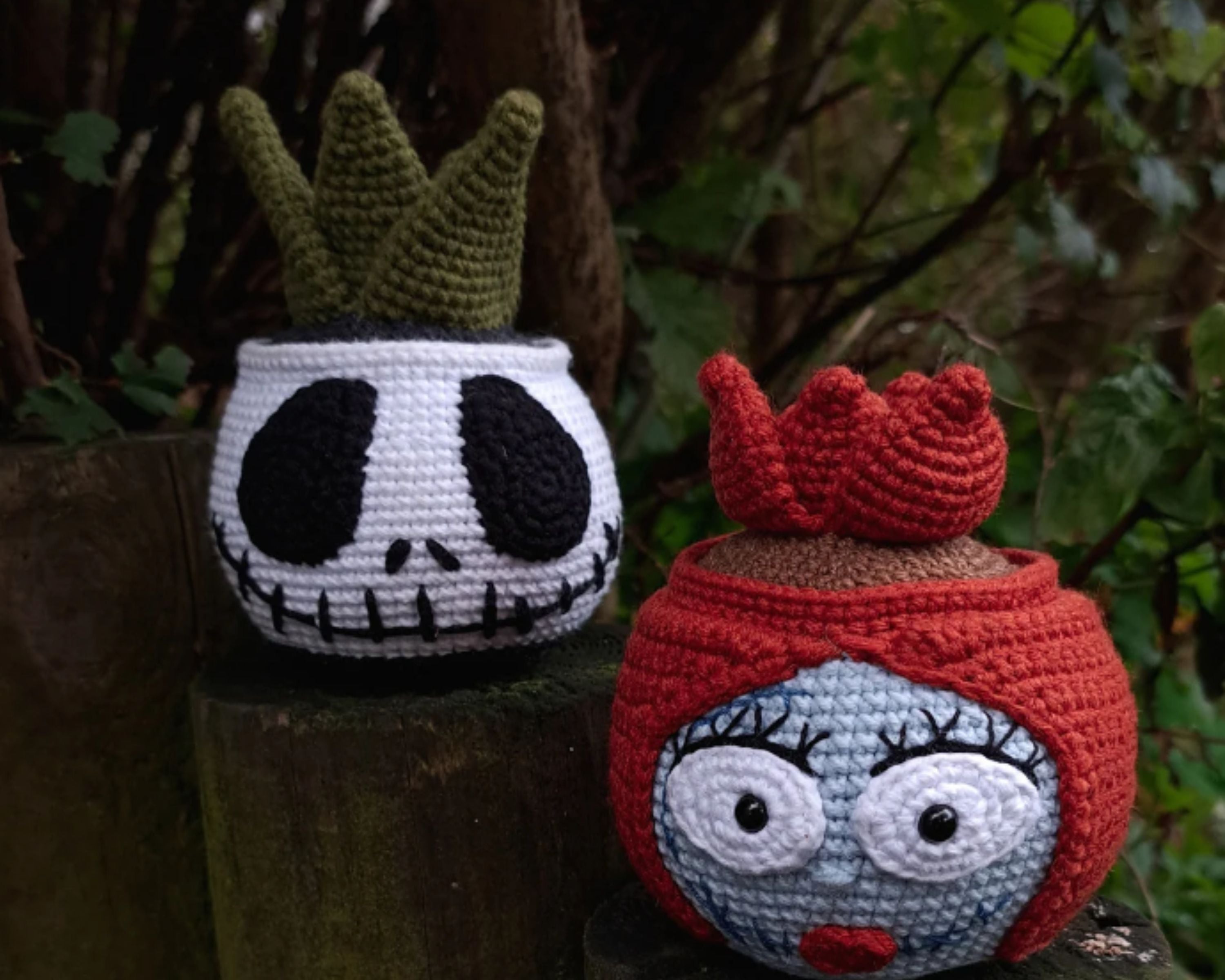 Halloween Crochet PATTERN Set 5 in 1, Halloween fake plants PDF Digital Download