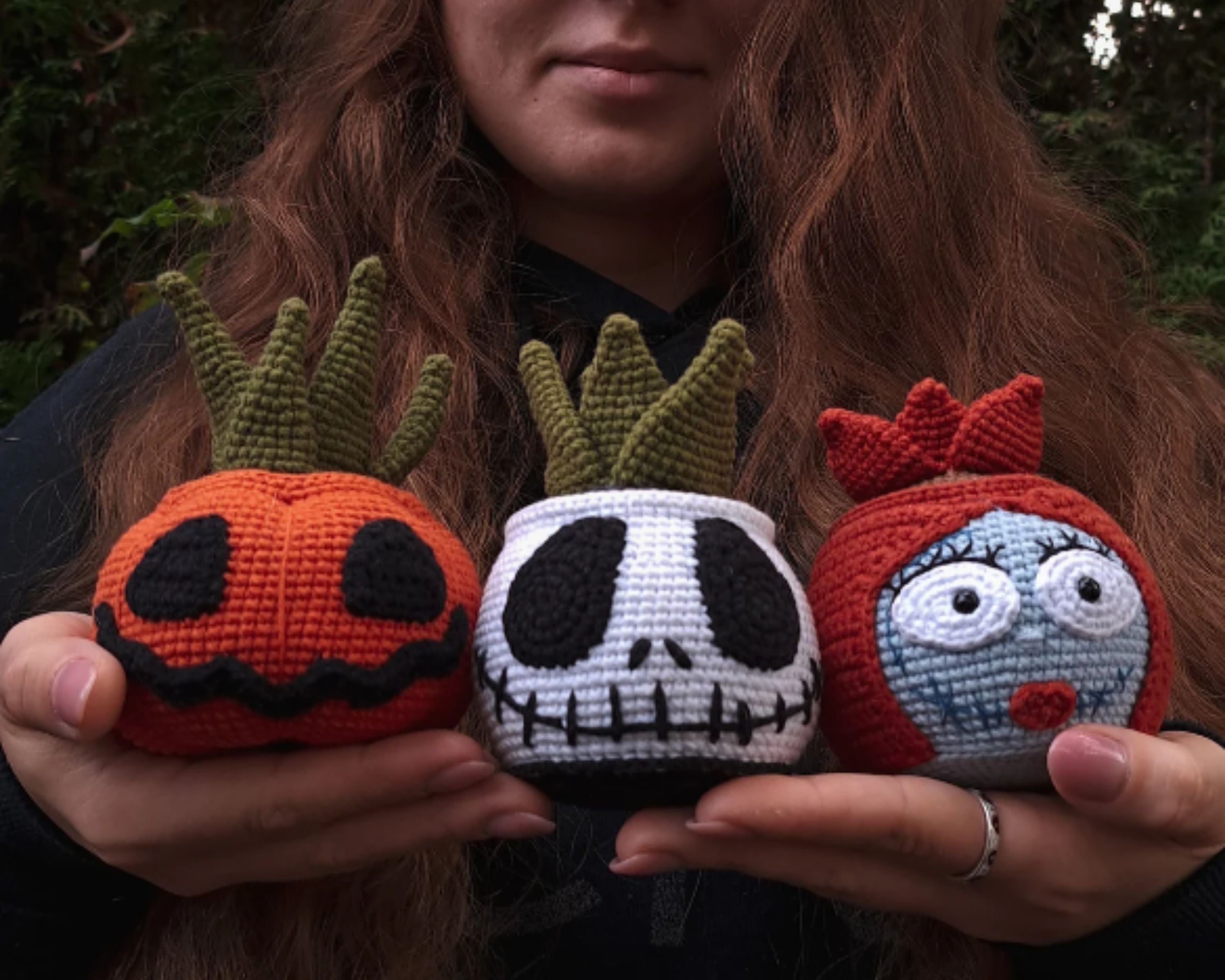 Halloween Crochet PATTERN Set 5 in 1, Halloween fake plants PDF Digital Download